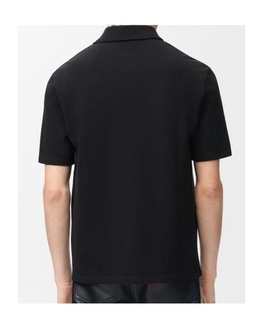 Loewe Black Anagram-Embroidered Polo Shirt for men