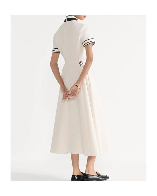 Dior White Mid-Length Belted Shirtdress