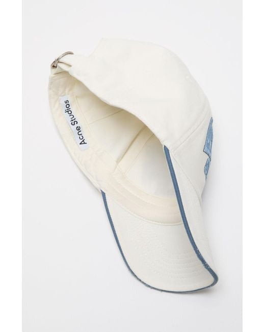 Acne Blue Embroidered Logo Hat