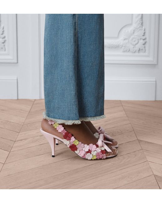 Dior Pink Bow Heeled Slingback Sandal