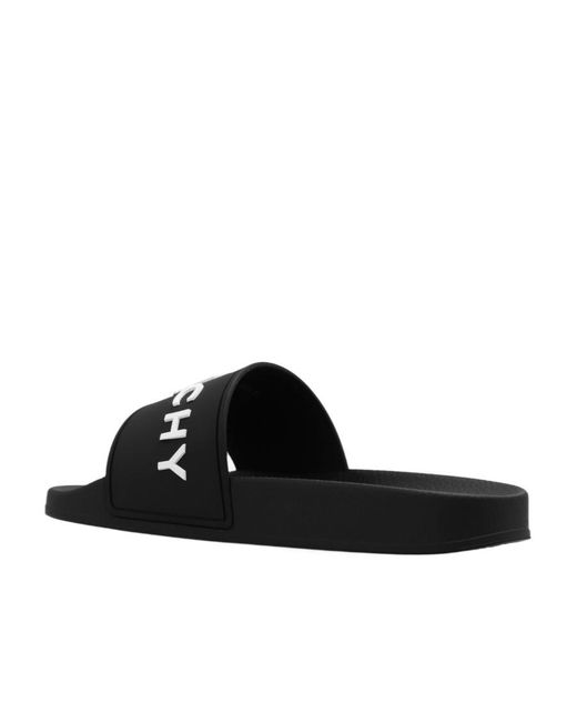 Givenchy Black Logo Detailed Slides