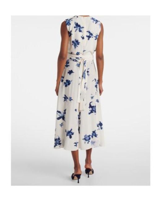 Altuzarra Blue Penny Floral Silk Wrap Dress
