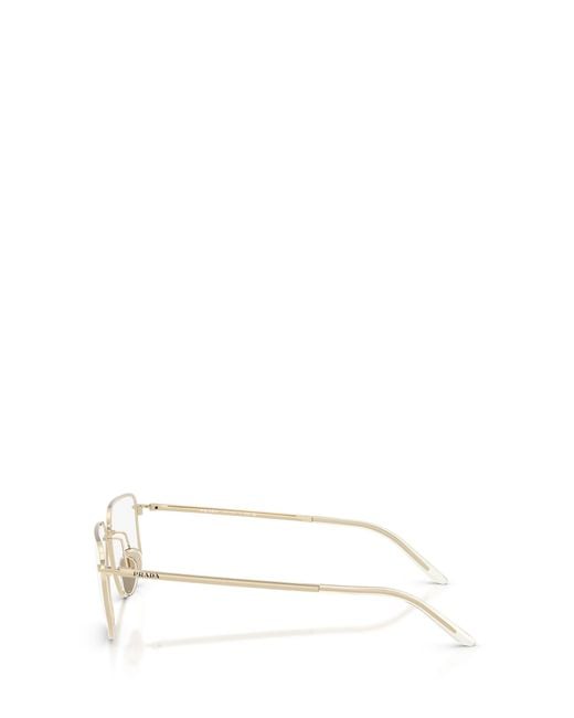 Prada White Eyewear Rectangular Frame Glasses