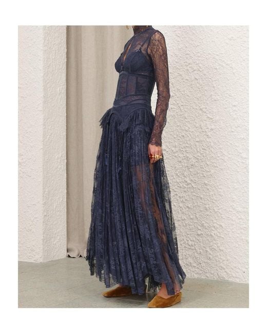 Zimmermann Blue Valiant Lingerie Gown