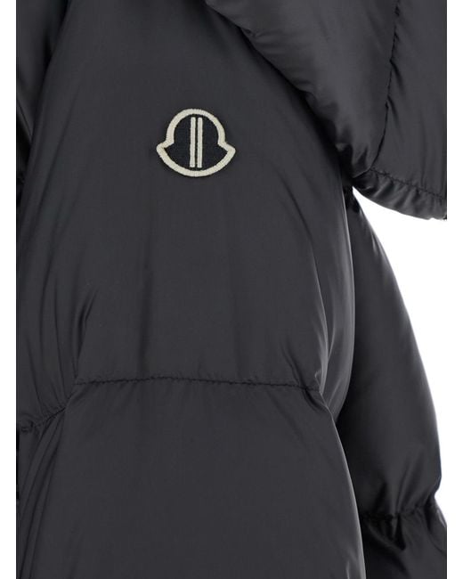 Moncler Black 'Cyclopic' Down Jacket With Removable Hood And Logo Patch