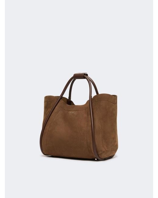 Max Mara Brown Small Leather Marine Bag
