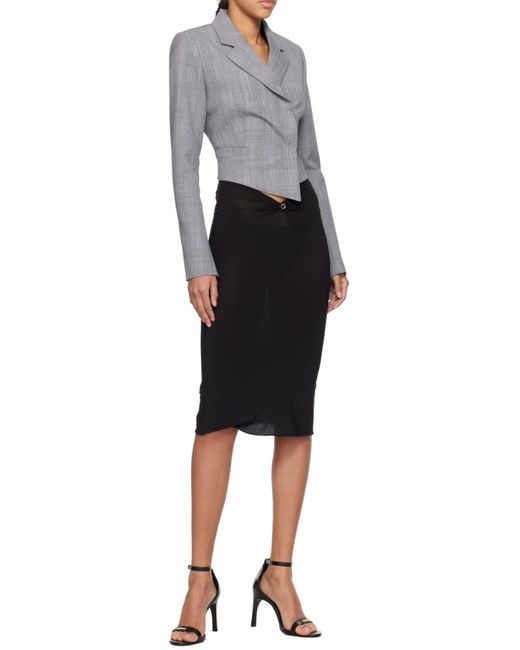Coperni Black Triangular Mid-Length Dress