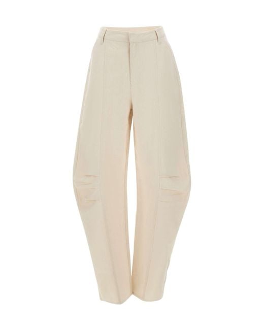 ROTATE BIRGER CHRISTENSEN Natural Pleated Cargo Pants