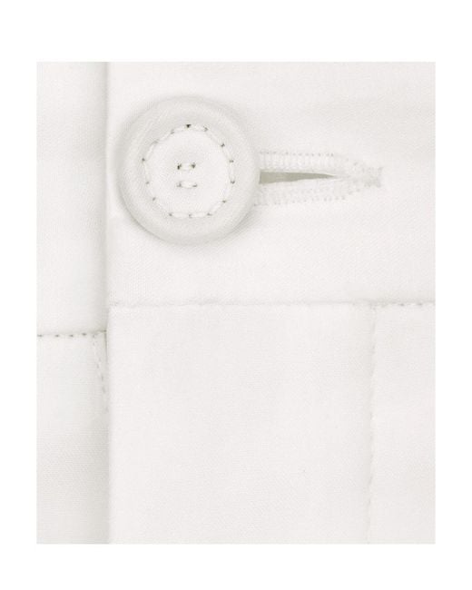 Dior White Homme Ankle Slit Detailed Pants for men