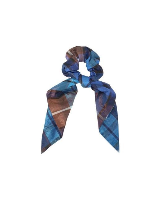 Vivienne Westwood Blue Check Patterned Scarf