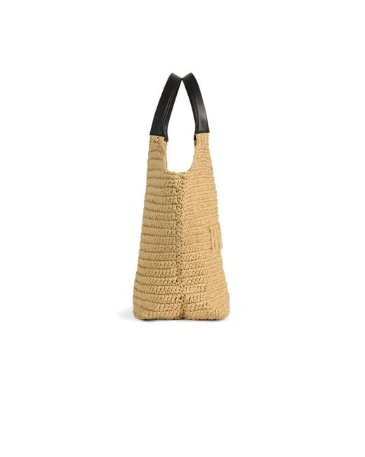 Balmain Natural Logo Raffia Tote Bag