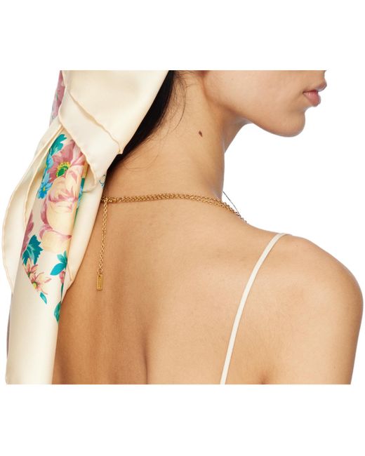 Chloé Blue Chloé The Chloé Peonies Square Scarf