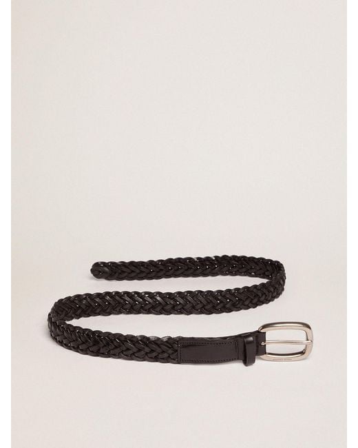 Golden Goose Deluxe Brand White Interwoven Buckle Belt