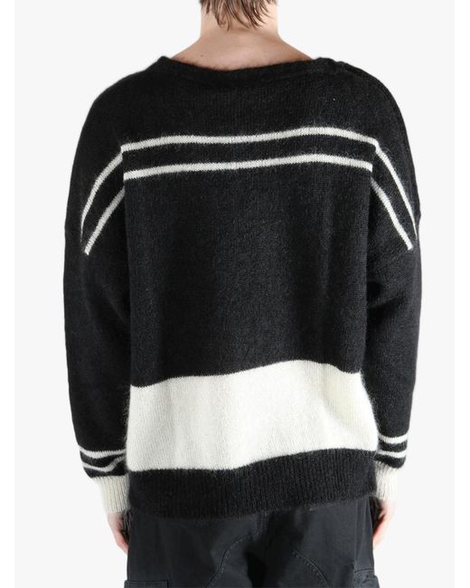 Enfants Riches Deprimes Black Long-Sleeve Striped Sweater for men