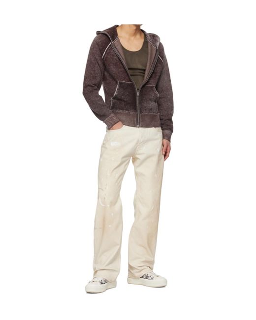 Amiri Natural Plaid High-Top Casual Sneakers for men