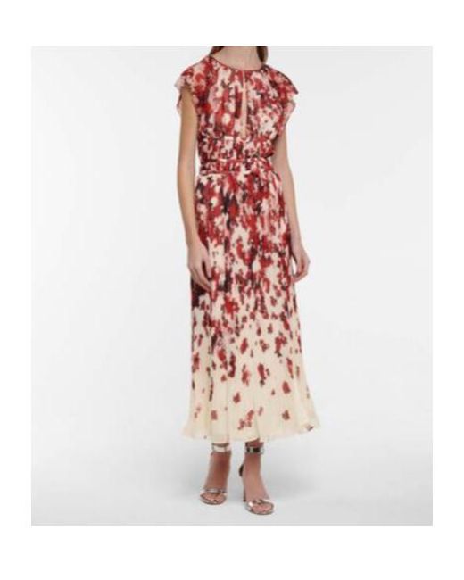 Altuzarra Red Angi Printed Midi Dress