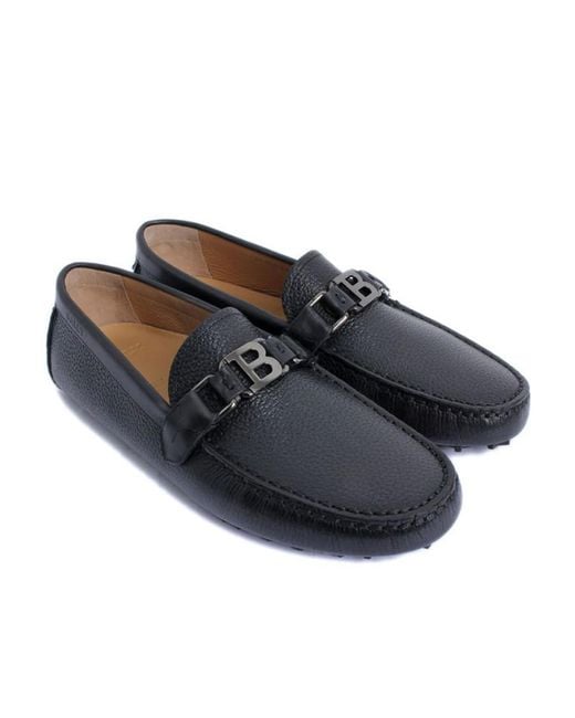Bally Black Logo Details Business Casual Shoes for men