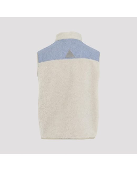 Moncler Natural Grenoble Logo-Patch Button-Up Gilet for men