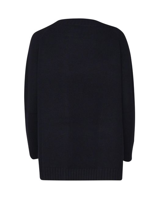 Max Mara Black Round-Neck Knit Jumper