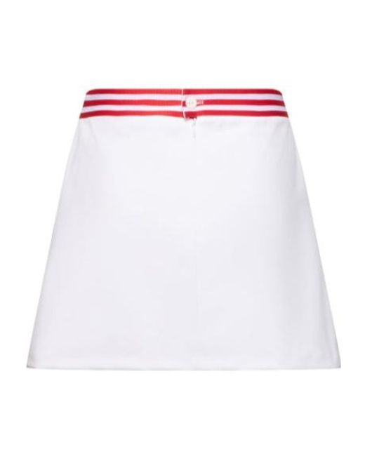 Sporty & Rich White Button-Down Skirt