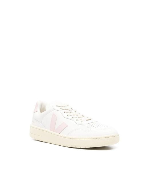 Veja White Logo Patch Lace-Up Sneakers