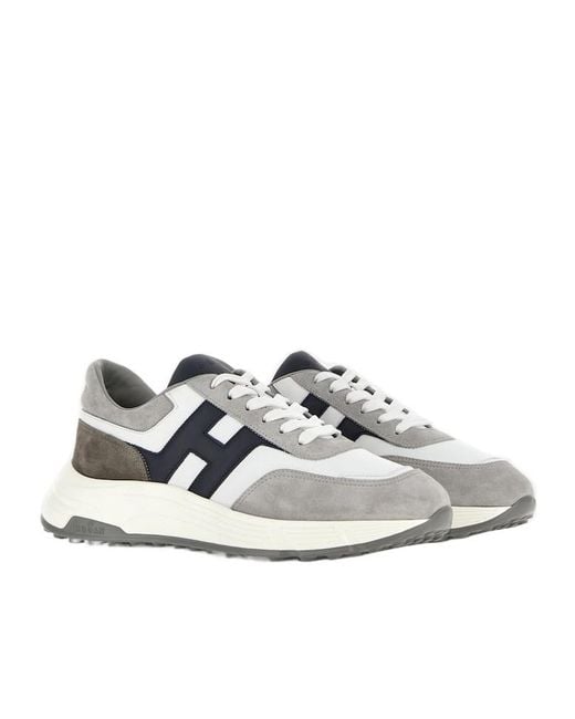 Hogan White Round-Toe Sneakers for men