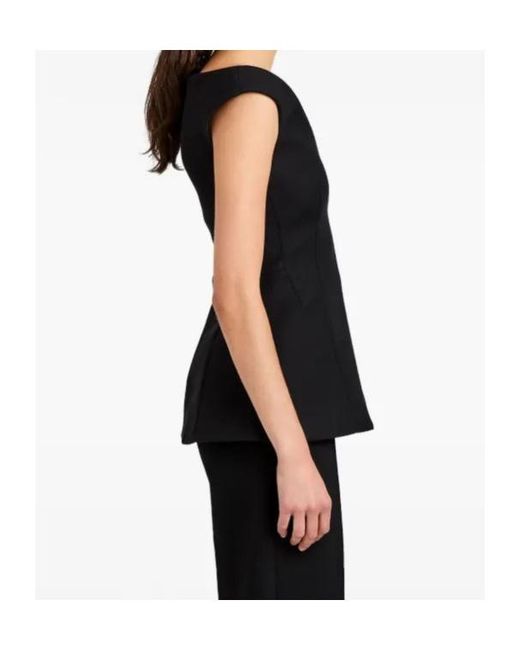 Proenza Schouler Black Mariam V-Neck Top
