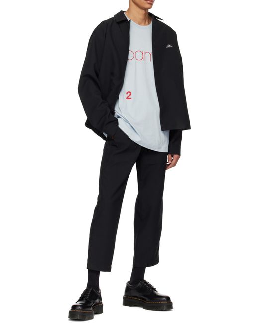 OAMC Blue Logo-Printed Crewneck T-Shirt for men