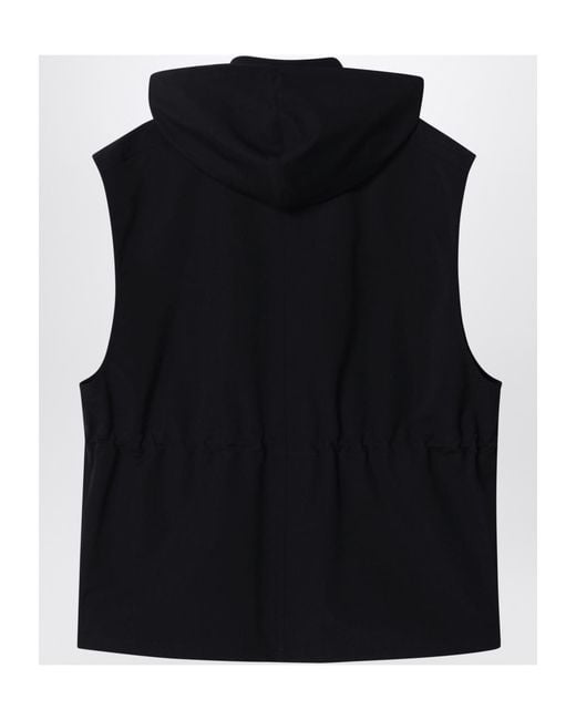 Auralee Black Zipper Vest for men