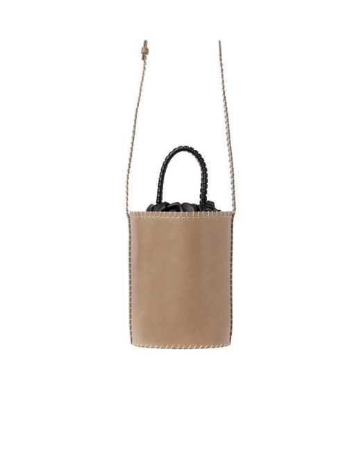 Chloé White Logo Shoulder Bag