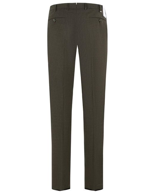 PT01 Gray Pt Torino Straight-Leg Slim Fit Pants for men