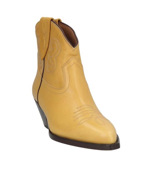 Isabel Marant Natural Denim Ankle Boots