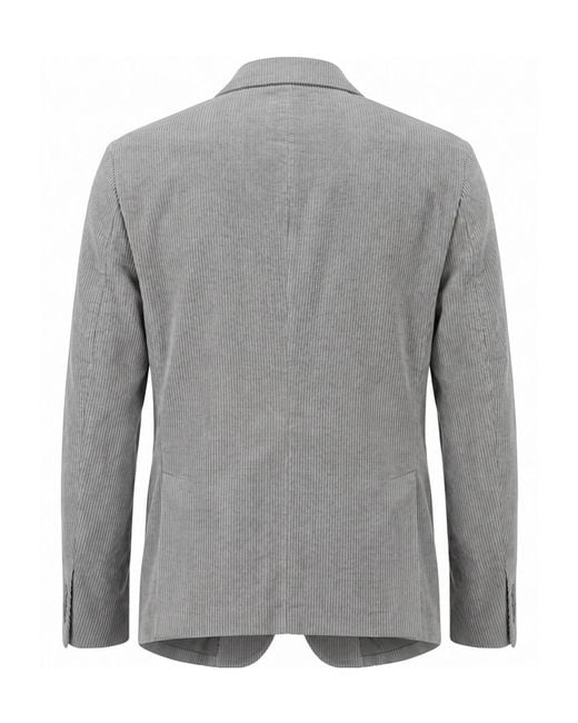 Lardini Gray Roma Single-Breasted Blazer for men