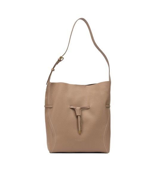 Gianni Chiarini White Drawstring Shoulder Bag
