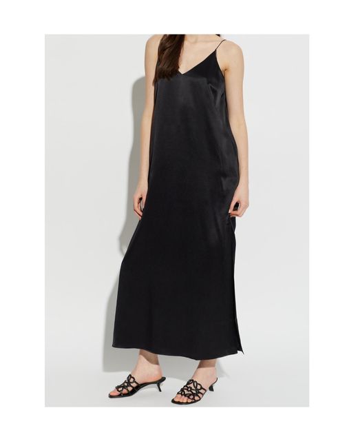 Lisa Yang Black Spaghetti Strap Maxi Dress