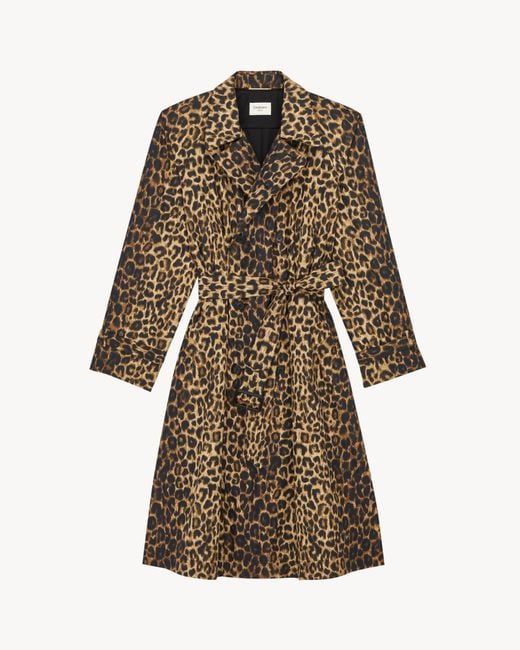 Saint Laurent Multicolor Long-Sleeved Trench Coat