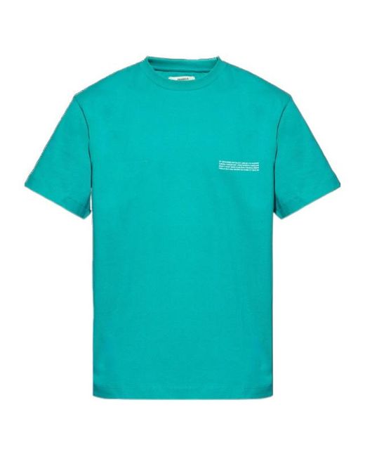 PANGAIA Blue Organic Cotton Crew-Neck T-Shirt for men
