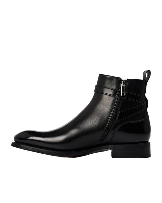Boss Black Polishedleather Jodhpur Boots for men