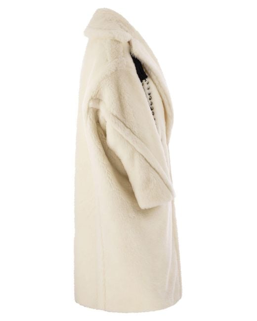 Max Mara Natural Faux-Fur Double-Breasted Coat