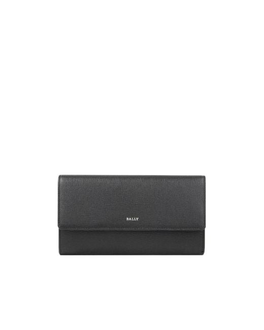 Bally Gray Logo Details Wallet