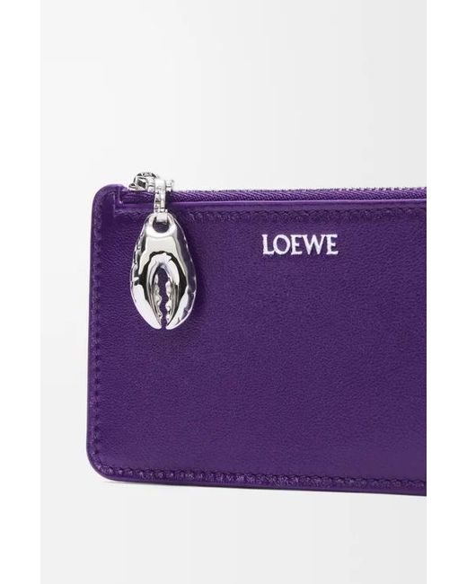 Loewe Purple Zipper Card Holder