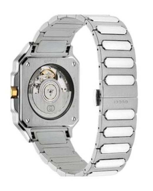 Gucci White G-Flat Watch, 36Mm
