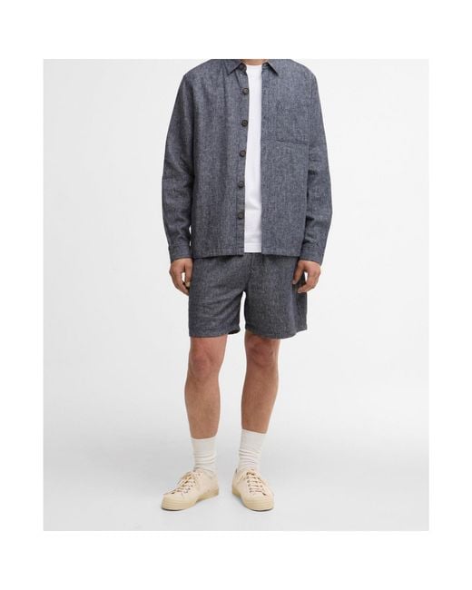 Barbour Gray Drawstring Shorts for men