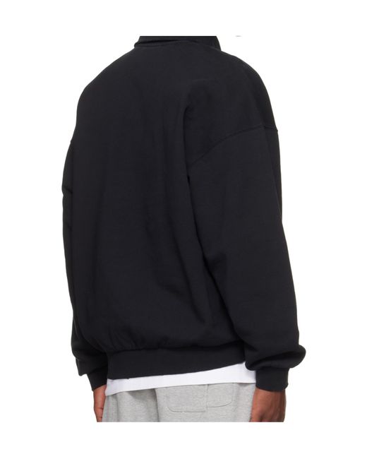 Vetements Black Long-Sleeve Buttoned Polo Shirt for men