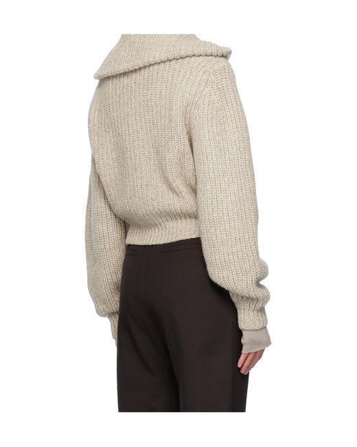 Lemaire Natural Long Sleeved Zipped Cardigan