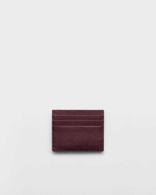 Prada Purple Logo Plaque Card Holder