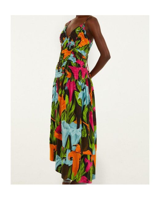 Farm Rio Multicolor Slip Dress