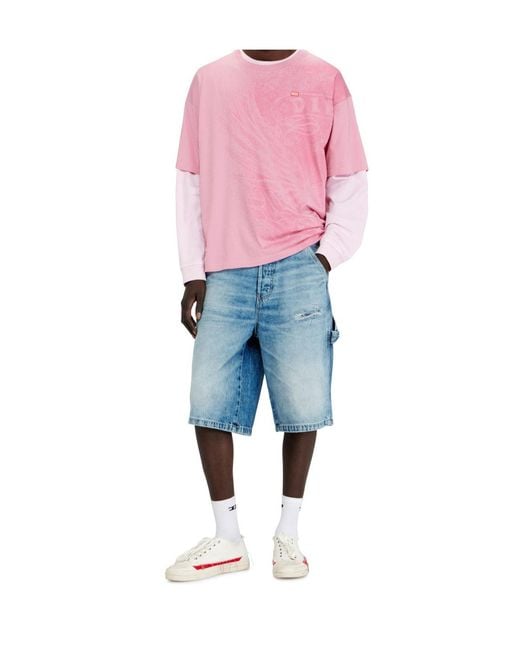 DIESEL Blue Relaxed Shorts for men
