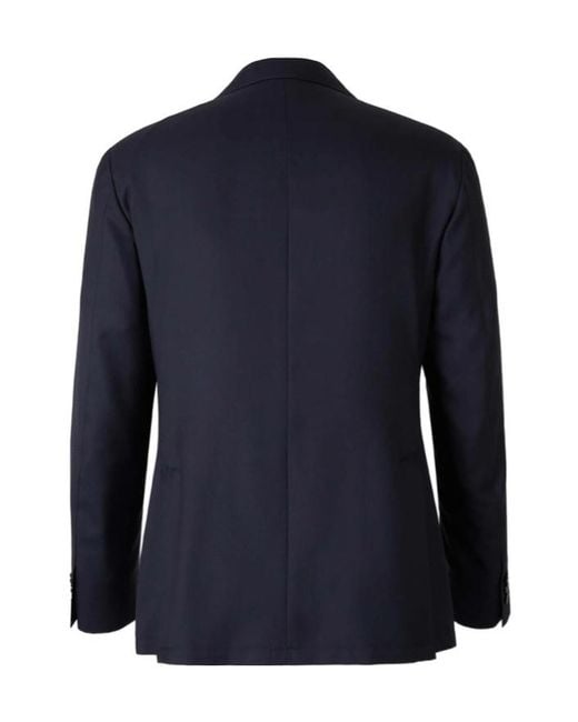 Canali Blue Long-Sleeved Suit Jacket for men