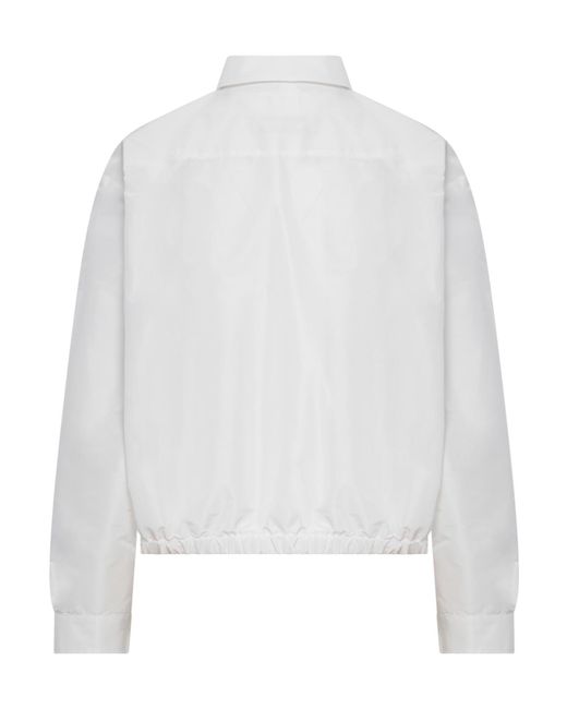 Jil Sander White Technical Faille Blouson